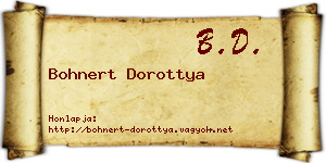 Bohnert Dorottya névjegykártya